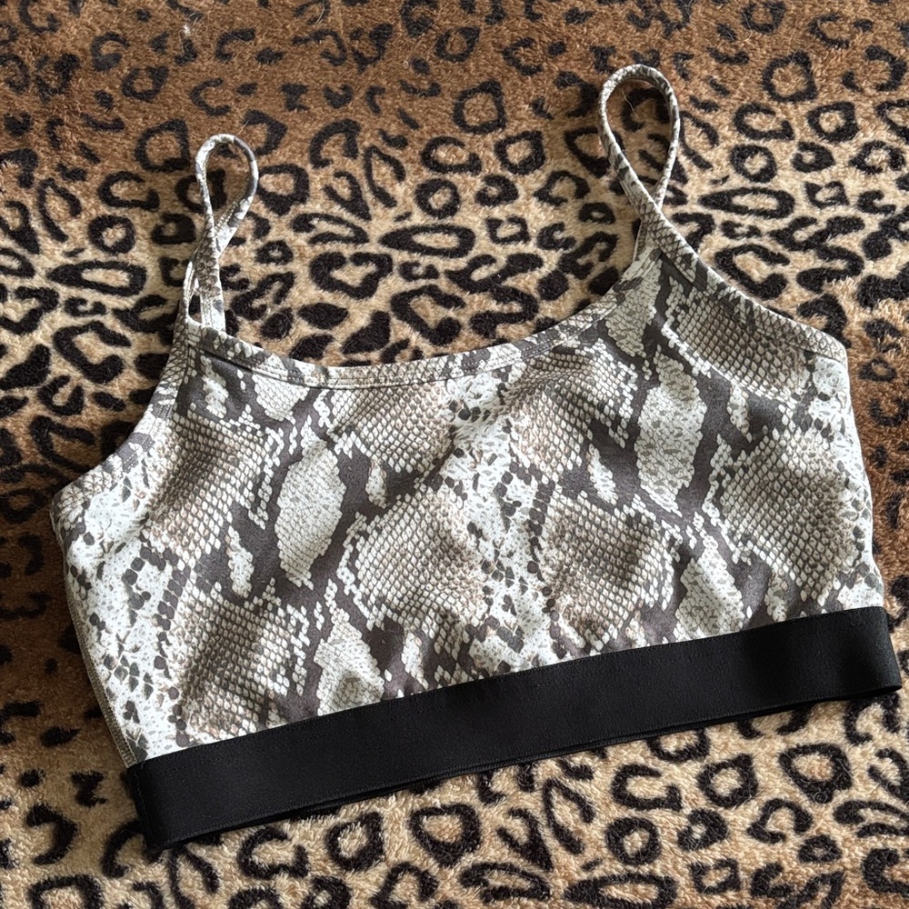 Snake Print Crop Top